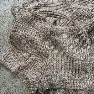 Multicolor Knit Women's Sweater Short set